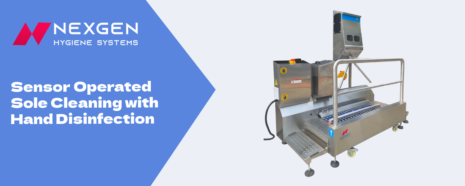 sensor-operated-sole-cleaning-with-hand-disinfection