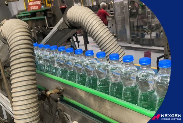 Air Knife Systems Improve Label Adhesion in Beverage Bottling Plants